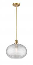  516-1S-SG-G555-12CL - Ithaca - 1 Light - 12 inch - Satin Gold - Mini Pendant