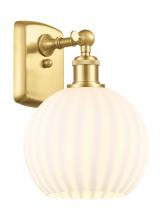  516-1W-SG-G1217-8WV - White Venetian - 1 Light - 8 inch - Satin Gold - Sconce