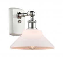  516-1W-WPC-G131 - Orwell - 1 Light - 8 inch - White Polished Chrome - Sconce