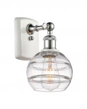 Innovations Lighting 516-1W-WPC-G556-6CL - Rochester - 1 Light - 6 inch - White Polished Chrome - Sconce