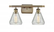  516-2W-AB-G275 - Conesus - 2 Light - 16 inch - Antique Brass - Bath Vanity Light