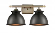 Innovations Lighting 516-2W-AB-M14-BK - Adirondack - 2 Light - 18 inch - Antique Brass - Bath Vanity Light