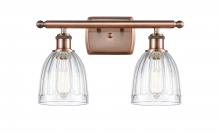  516-2W-AC-G442 - Brookfield - 2 Light - 16 inch - Antique Copper - Bath Vanity Light