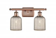 Innovations Lighting 516-2W-AC-G559-5ME - Bridal Veil - 2 Light - 15 inch - Antique Copper - Bath Vanity Light