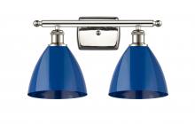 Innovations Lighting 516-2W-PN-MBD-75-BL - Plymouth - 2 Light - 18 inch - Polished Nickel - Bath Vanity Light