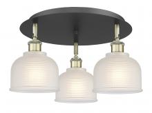 Innovations Lighting 516-3C-BAB-G411 - Dayton - 3 Light - 17 inch - Black Antique Brass - Flush Mount