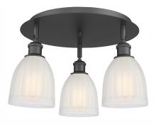  516-3C-BK-G441 - Brookfield - 3 Light - 18 inch - Matte Black - Flush Mount