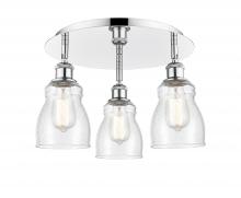 Innovations Lighting 516-3C-PC-G394 - Ellery - 3 Light - 17 inch - Polished Chrome - Flush Mount