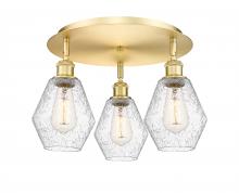  516-3C-SG-G654-6 - Cindyrella - 3 Light - 18 inch - Satin Gold - Flush Mount