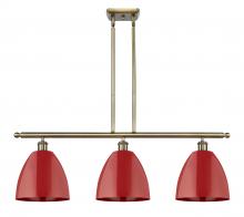 Innovations Lighting 516-3I-AB-MBD-9-RD - Plymouth - 3 Light - 36 inch - Antique Brass - Cord hung - Island Light