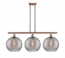 Innovations Lighting 516-3I-AC-G1213-12SM - Athens Deco Swirl - 3 Light - 39 inch - Antique Copper - Cord hung - Island Light