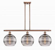 Innovations Lighting 516-3I-AC-G556-10SM - Rochester - 3 Light - 37 inch - Antique Copper - Cord hung - Island Light