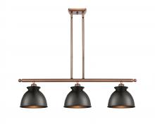 Innovations Lighting 516-3I-AC-M14-BK - Adirondack - 3 Light - 36 inch - Antique Copper - Cord hung - Island Light