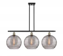 Innovations Lighting 516-3I-BAB-G1213-12SM - Athens Deco Swirl - 3 Light - 39 inch - Black Antique Brass - Cord hung - Island Light