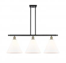 Innovations Lighting 516-3I-BAB-GBC-121 - Berkshire - 3 Light - 39 inch - Black Antique Brass - Cord hung - Island Light