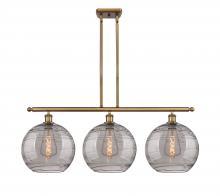 Innovations Lighting 516-3I-BB-G1213-12SM - Athens Deco Swirl - 3 Light - 39 inch - Brushed Brass - Cord hung - Island Light