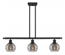  516-3I-BK-G556-6SM - Rochester - 3 Light - 36 inch - Matte Black - Cord hung - Island Light