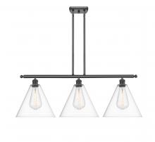 Innovations Lighting 516-3I-BK-GBC-122 - Berkshire - 3 Light - 39 inch - Matte Black - Cord hung - Island Light