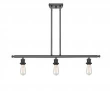  516-3I-BK - Bare Bulb - 3 Light - 36 inch - Matte Black - Cord hung - Island Light