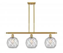  516-3I-SG-G122-8RW - Farmhouse Rope - 3 Light - 36 inch - Satin Gold - Cord hung - Island Light