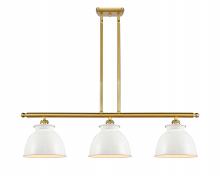 Innovations Lighting 516-3I-SG-M14-W - Adirondack - 3 Light - 36 inch - Satin Gold - Cord hung - Island Light