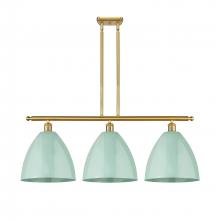 Innovations Lighting 516-3I-SG-MBD-12-SF - Plymouth - 3 Light - 39 inch - Satin Gold - Cord hung - Island Light