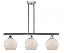 Innovations Lighting 516-3I-SN-G121-8CSN - Farmhouse Chicken Wire - 3 Light - 36 inch - Brushed Satin Nickel - Cord hung - Island Light