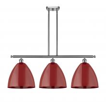 Innovations Lighting 516-3I-SN-MBD-12-RD - Plymouth - 3 Light - 39 inch - Brushed Satin Nickel - Cord hung - Island Light