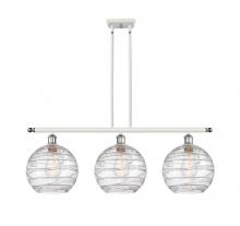 Innovations Lighting 516-3I-WPC-G1213-10-LED - Athens Deco Swirl - 3 Light - 37 inch - White Polished Chrome - Cord hung - Island Light