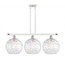 Innovations Lighting 516-3I-WPC-G1215-12 - Athens Water Glass - 3 Light - 39 inch - White Polished Chrome - Stem Hung - Island Light