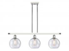  516-3I-WPC-G124-8 - Athens - 3 Light - 36 inch - White Polished Chrome - Cord hung - Island Light