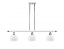 Innovations Lighting 516-3I-WPC-G91 - Fenton - 3 Light - 36 inch - White Polished Chrome - Cord hung - Island Light