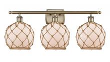 Innovations Lighting 516-3W-AB-G121-8RB - Farmhouse Rope - 3 Light - 28 inch - Antique Brass - Bath Vanity Light