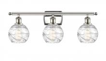  516-3W-PN-G1213-6 - Athens Deco Swirl - 3 Light - 26 inch - Polished Nickel - Bath Vanity Light