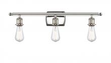  516-3W-PN - Bare Bulb - 3 Light - 26 inch - Polished Nickel - Bath Vanity Light