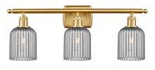  516-3W-SG-G559-5SM - Bridal Veil - 3 Light - 25 inch - Satin Gold - Bath Vanity Light