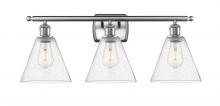 Innovations Lighting 516-3W-SN-GBC-84 - Berkshire - 3 Light - 28 inch - Brushed Satin Nickel - Bath Vanity Light