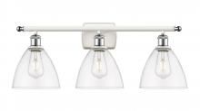 Innovations Lighting 516-3W-WPC-GBD-752-LED - Bristol - 3 Light - 28 inch - White Polished Chrome - Bath Vanity Light