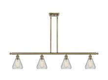  516-4I-AB-G275 - Conesus - 4 Light - 48 inch - Antique Brass - Cord hung - Island Light