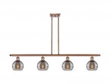 Innovations Lighting 516-4I-AC-G556-6SM - Rochester - 4 Light - 48 inch - Antique Copper - Cord hung - Island Light