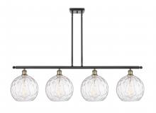 Innovations Lighting 516-4I-BAB-G1215-10 - Athens Water Glass - 4 Light - 48 inch - Black Antique Brass - Cord hung - Island Light