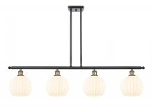 Innovations Lighting 516-4I-BAB-G1217-8WV - White Venetian - 4 Light - 48 inch - Black Antique Brass - Stem Hung - Island Light