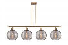 Innovations Lighting 516-4I-BB-G1213-10SM - Athens Deco Swirl - 4 Light - 48 inch - Brushed Brass - Cord hung - Island Light