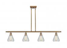 Innovations Lighting 516-4I-BB-G275 - Conesus - 4 Light - 48 inch - Brushed Brass - Cord hung - Island Light