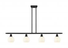 Innovations Lighting 516-4I-BK-G1217-6WV - White Venetian - 4 Light - 48 inch - Matte Black - Stem Hung - Island Light