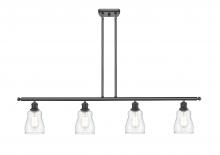 Innovations Lighting 516-4I-BK-G392 - Ellery - 4 Light - 48 inch - Matte Black - Cord hung - Island Light