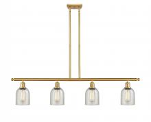  516-4I-SG-G259 - Caledonia - 4 Light - 48 inch - Satin Gold - Cord hung - Island Light