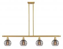  516-4I-SG-G556-6SM - Rochester - 4 Light - 48 inch - Satin Gold - Cord hung - Island Light