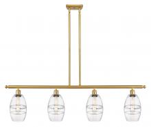  516-4I-SG-G557-6CL - Vaz - 4 Light - 48 inch - Satin Gold - Cord hung - Island Light