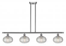 Innovations Lighting 516-4I-SN-G555-8CL - Ithaca - 4 Light - 48 inch - Brushed Satin Nickel - Cord hung - Island Light